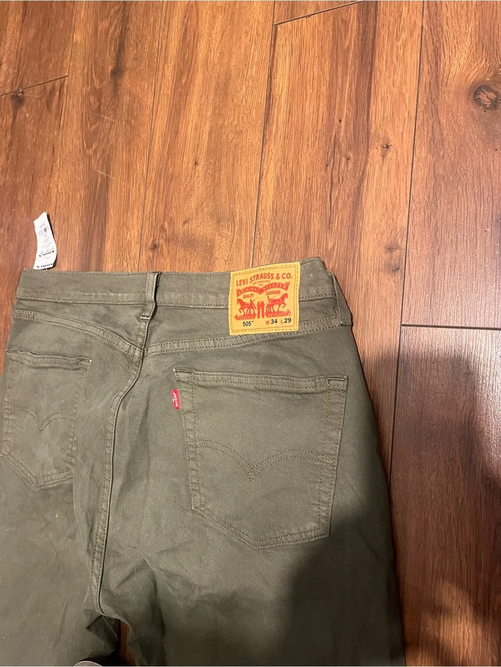 Levi's 505 Straight Leg Pants in Olive Green